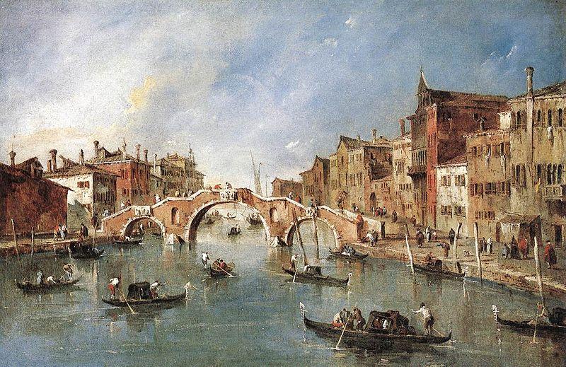 Francesco Guardi Arched Bridge at Cannaregio china oil painting image